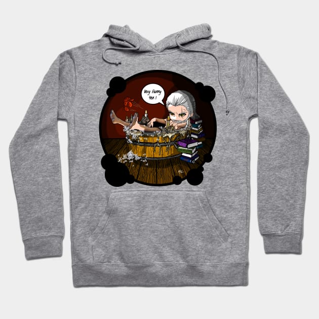 Geralt in Hot Tub (TW3) Hoodie by KnavishApparel